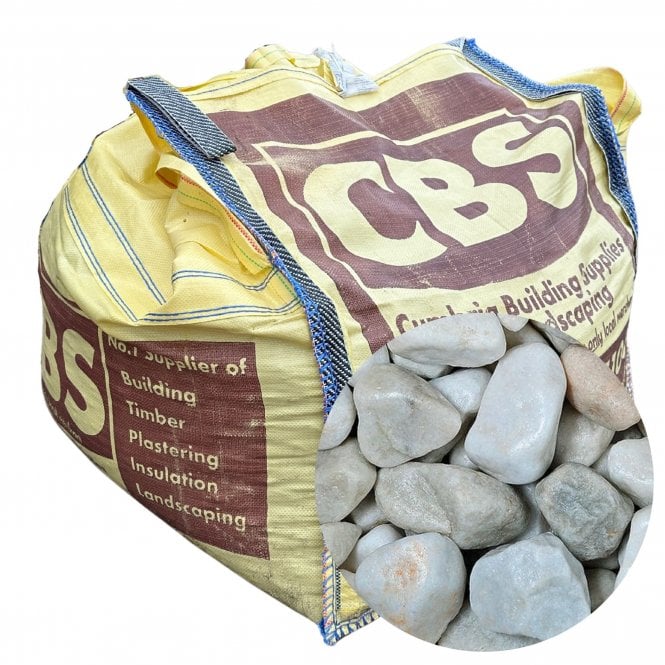 1/2 DUMPY BAG POLAR WHITE PEBBLES 20-40MM