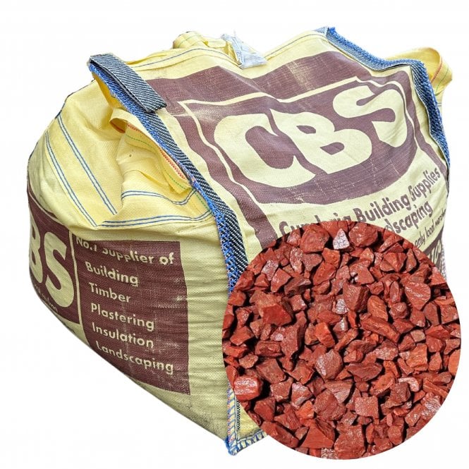 1/2 DUMPY BAG RED GRANITE 14MM CHIPPINGS