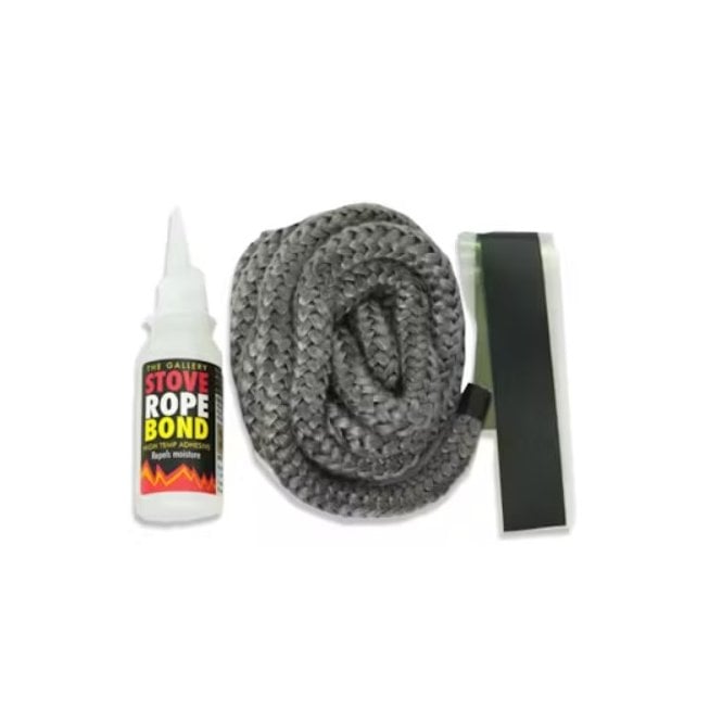 2.5M 12MM BLACK ROPE PACK C/W GLUE