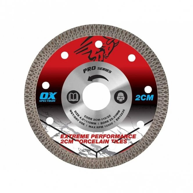 2CM-115/22 OX Pro 2CM Porcelain Cutting Blade - 115/22.23mm