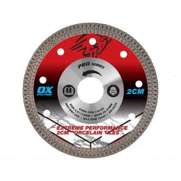 OX Tools 2CM-115/22 OX Pro 2CM Porcelain Cutting Blade - 115/22.23mm