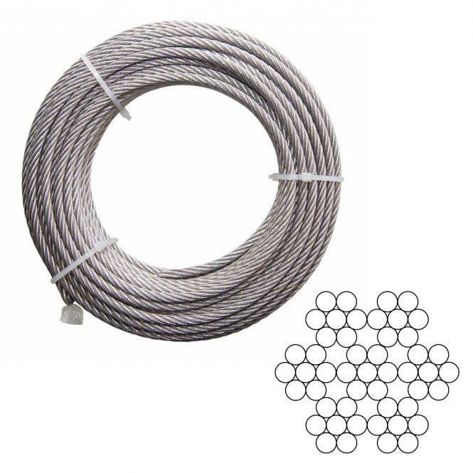 3.0mm No.838 (7x7) Wire Rope - 10m Coil 838C030-010GV