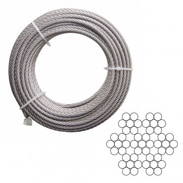3.0mm No.838 (7x7) Wire Rope - 10m Coil 838C030-010GV