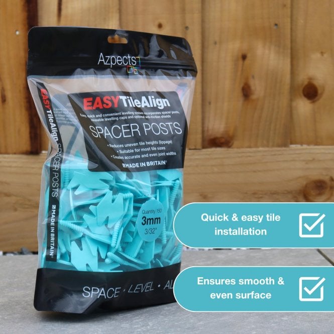 3MM        TILE ALIGN    **BLUE**     SPACER POSTS (150no)