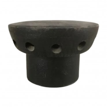 BLACK clay flue vent/elephants foot