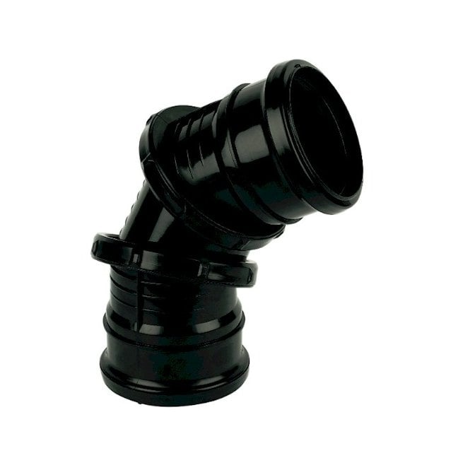 BLACK SOIL 110MM 0-90° ADJUSTABLE BEND - FLOSP560B