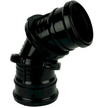 BLACK SOIL 110MM 0-90° ADJUSTABLE BEND - FLOSP560B