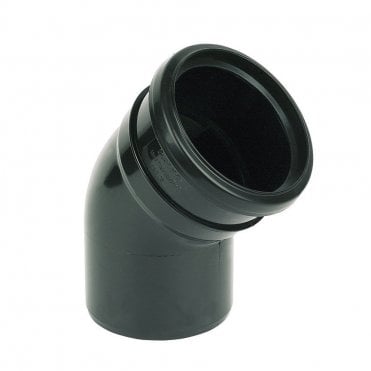 BLACK SOIL 110MM 45° BEND - FLOSP163B