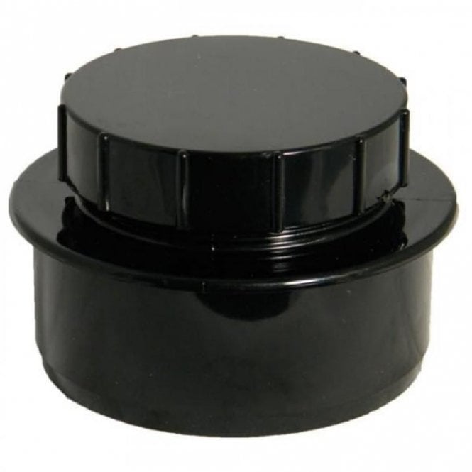 BLACK SOIL 110MM SCREWED ACCESS CAP - FLOSP292B