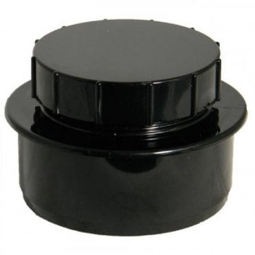 BLACK SOIL 110MM SCREWED ACCESS CAP - FLOSP292B