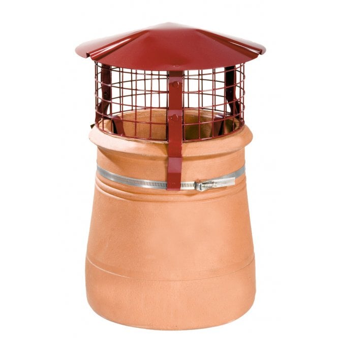 BREWER Solid Fuel Birdguard (Round) Aluminium terracotta