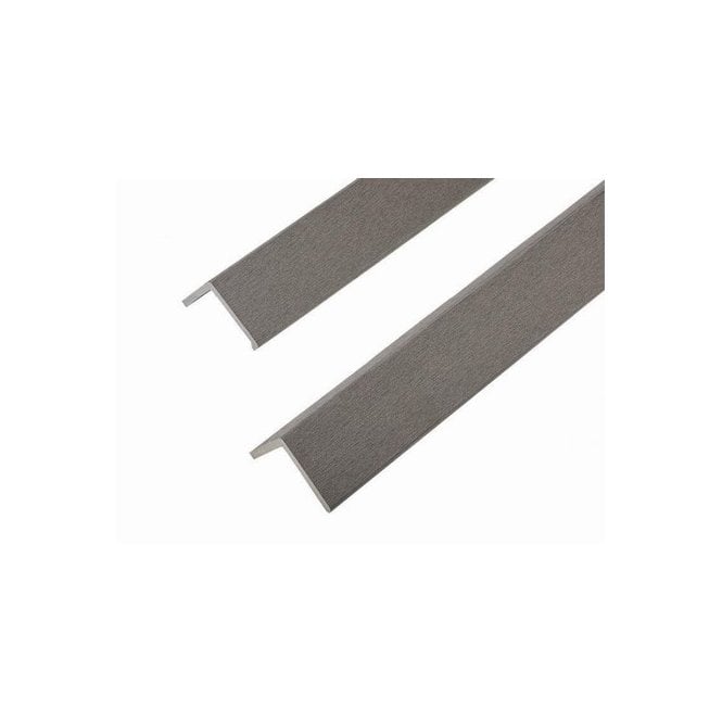 COMPOSITE CLADDING/DECKING CORNER TRIM 3.6M -SILVER GREY
