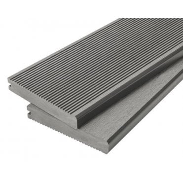 COMPOSITE DECKING TALASEY 3.6M BULLNOSE EDGE BOARD - MID GREY