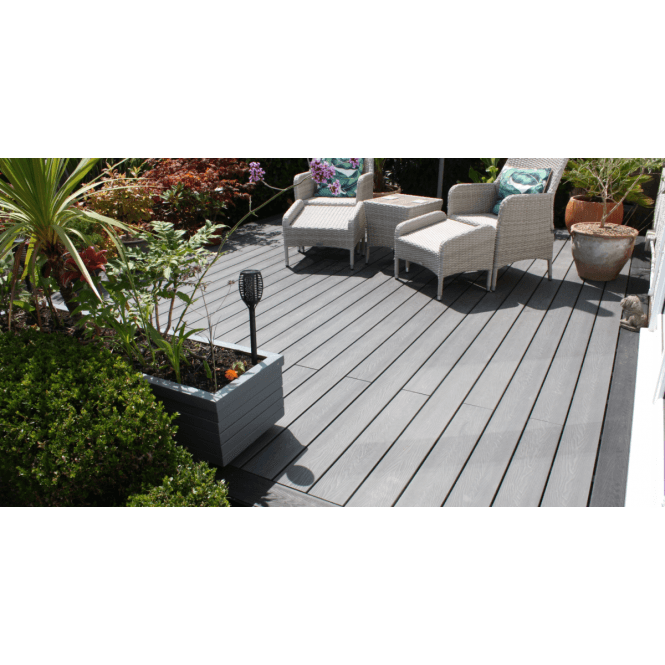 COMPOSITE DECKING TALASEY 3.6M FACIA BOARD - MID GREY