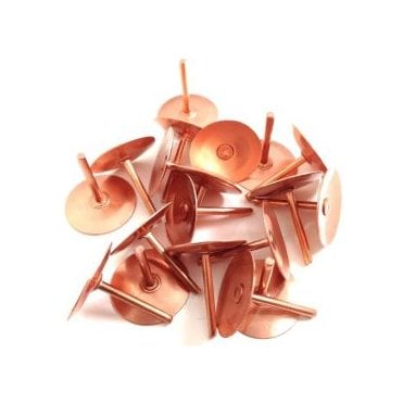 Copper Disc Rivets 20x20x1.5mm 100/BAG - (100DISCRIVC)