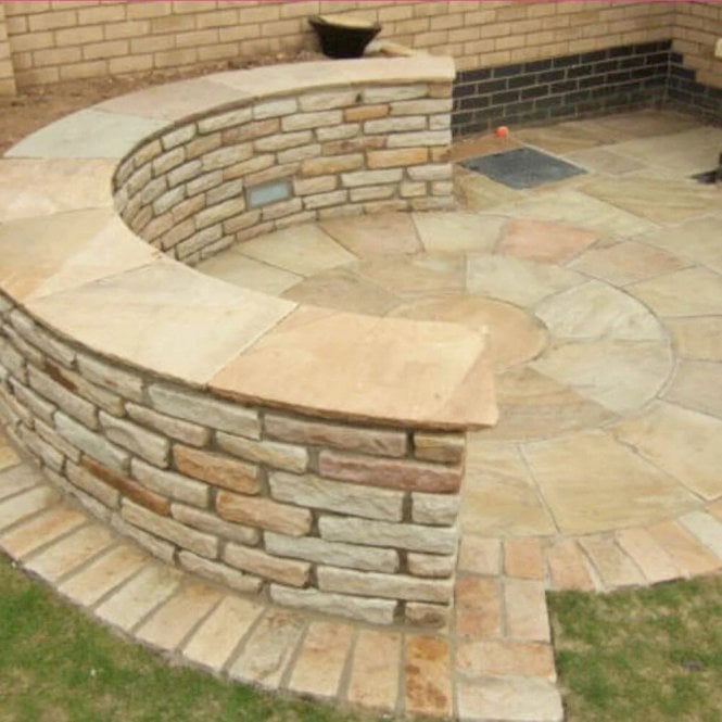 cottagestone walling FOSSIL MINT approx 365x75-50mm each