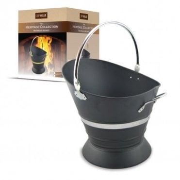 DEVILLE HERITAGE WATERLOO COAL BUCKET BLACK/S.STEEL 15"