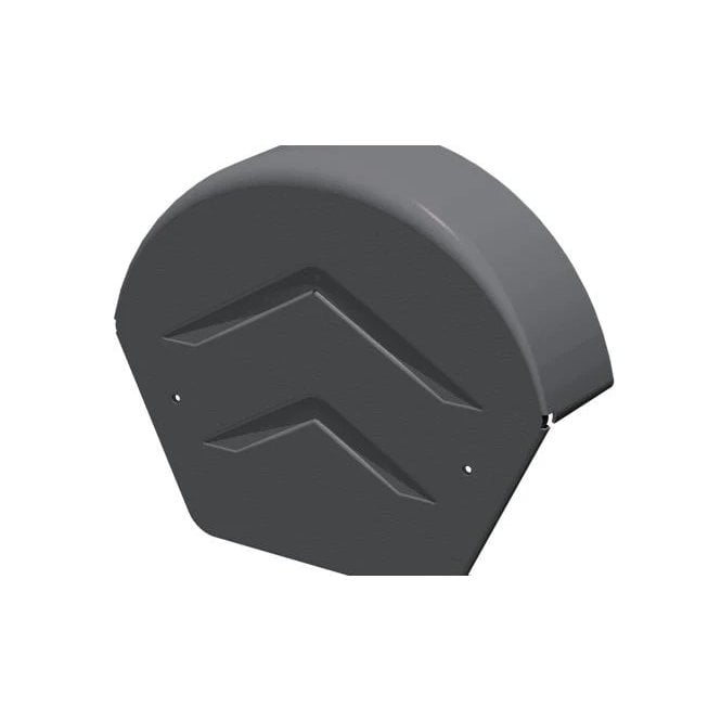 DRY VERGE ROUND RIDGE END CAP BLACK - GDV-END-R-BL