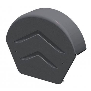 DRY VERGE ROUND RIDGE END CAP GREY - GDV-END-R-GR