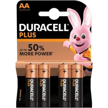 Duracell AA Cell Plus Power +100% Batteries (Pack 4)