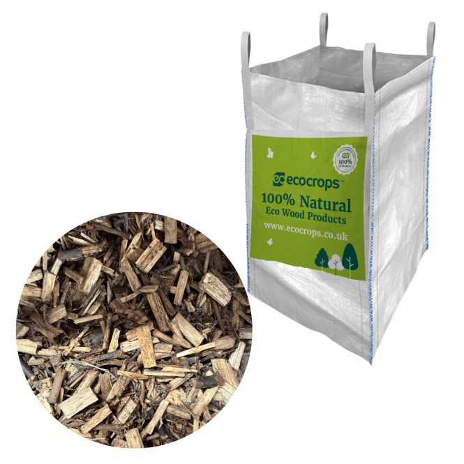 Eco Crops Ramial Chipped Landscaping Bark Willow Mulch 225L Barrow Bag