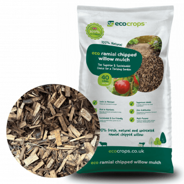 Eco Crops Ramial Chipped Landscaping Bark Willow Mulch 40L Bag