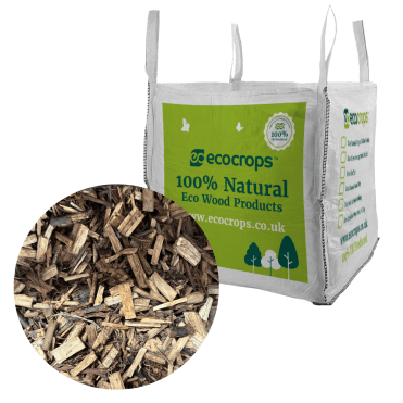 Eco Crops Ramial Chipped Landscaping Bark Willow Mulch 600L Dumpy Bag
