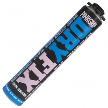 Everbuild Pinkgrip Dry Fix Fire Resistant Fast Curing Dry Wall Adhesive Foam, 750 ml