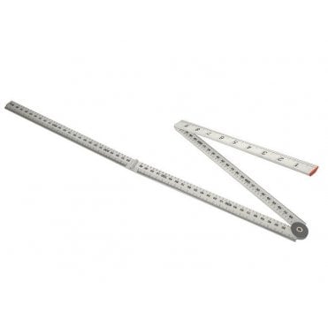 Faithfull Folding Rule White ABS Plastic 1m / 39in FAIRULEFOLDW