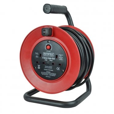 Faithfull Power Plus Cable Reel 240V 25M - FPPCR25M
