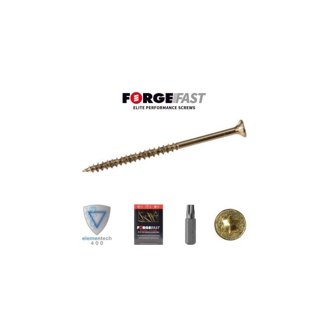 FORGEFAST TORX WOODSCREW 4.0 X 70mm 100/BOX