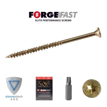 FORGEFAST TORX WOODSCREW 5.0 X 40mm 200/BOX