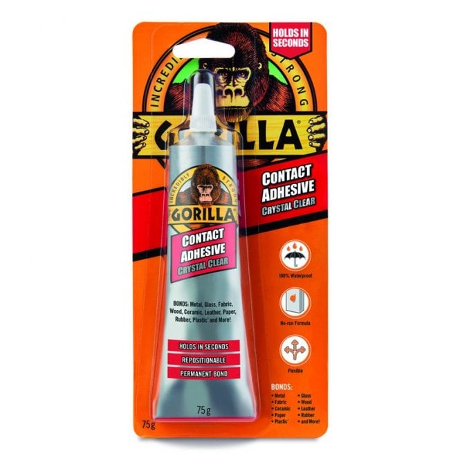 GORILLA CONTACT ADHESIVE CLEAR TUBE 75G