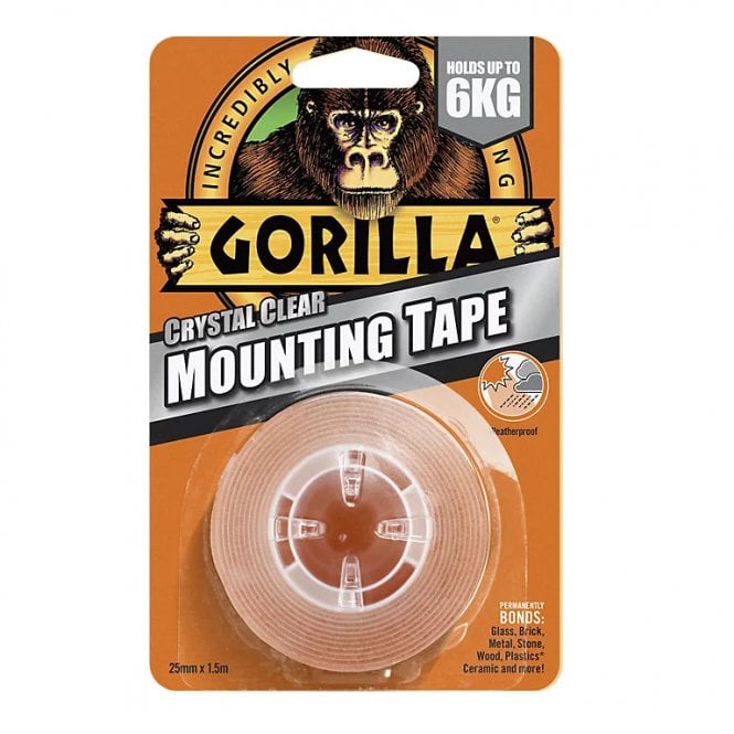 GORILLA MOUNTING TAPE CRYSTAL CLEAR 1.5M