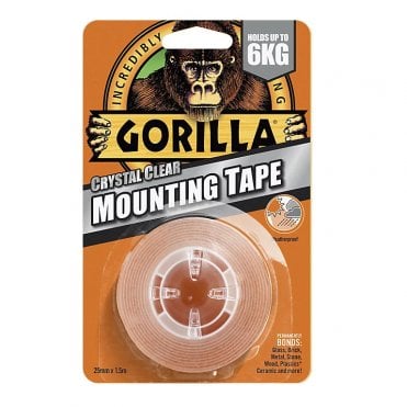GORILLA MOUNTING TAPE CRYSTAL CLEAR 1.5M