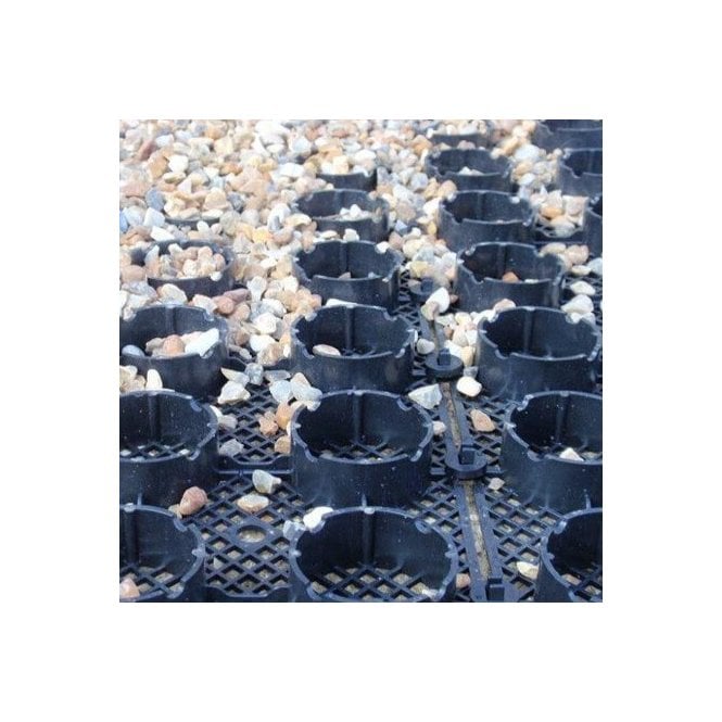 GRAVEL RING GRASS GRID BLACK PER SQ MT