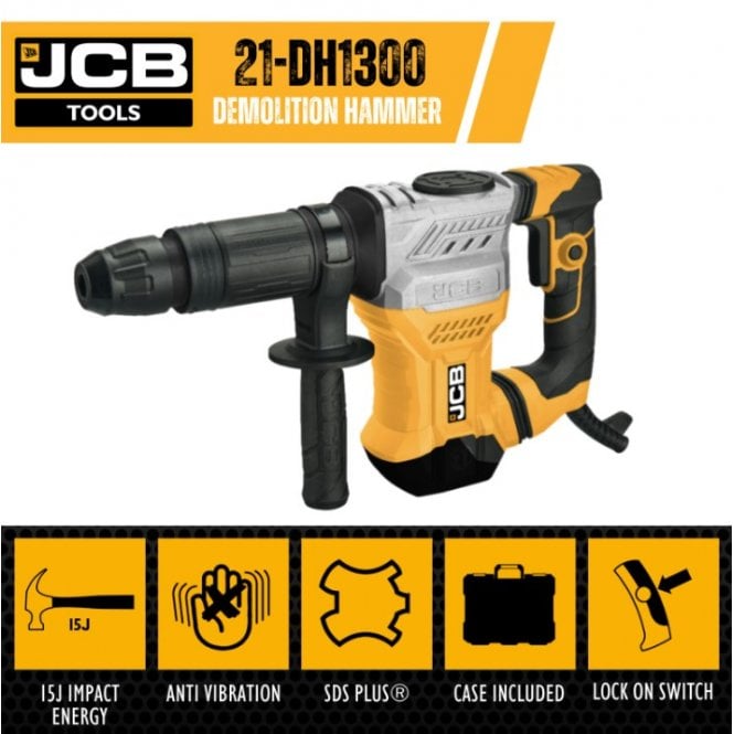 JCB 1300W SDS MAX Demolition Hammer | 21-DH1300