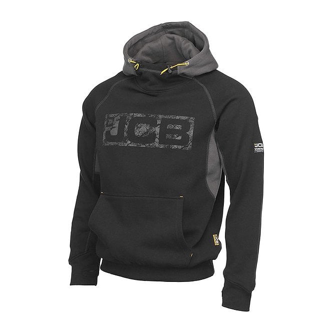 JCB HOODIE BLACK/GREY D-WJ - LARGE
