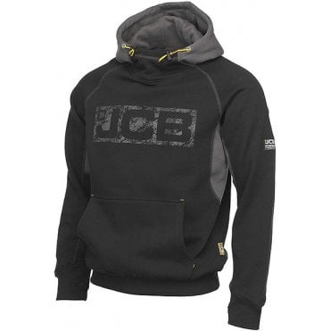 JCB HOODIE BLACK/GREY D-WJ - LARGE