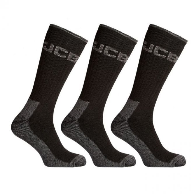 JCB SOCKS 3PK HEAVY DUTY WORK SOCKS - JCBX108