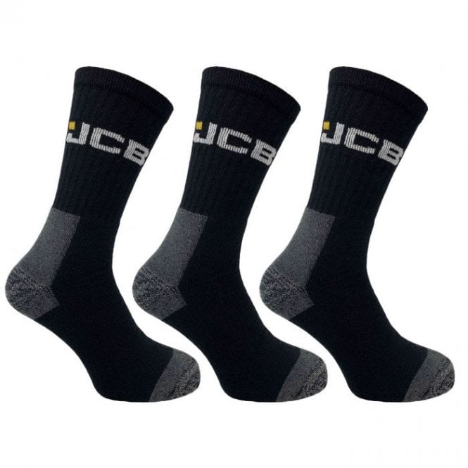 JCB SOCKS 3PK WORK SOCKS - JCBX44Y