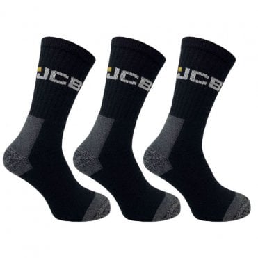 JCB SOCKS 3PK WORK SOCKS - JCBX44Y