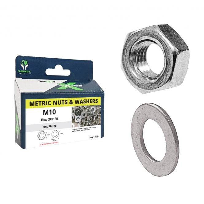 M24 Metric Nuts & Washers 1719PP0024ZP Bag/2no