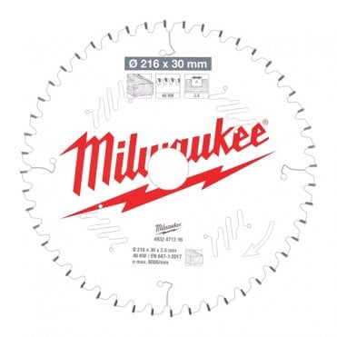 Milwaukee MILWAUKEE Circular Saw Blade MS W 216X30X2.4X48ATB NEG. -1pc - 4932471316