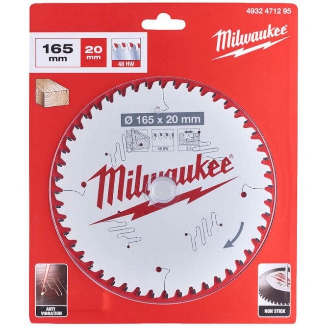 MILWAUKEE Circular Saw Blade P W 165X20X2.2X48ATB -1pc 4932471295