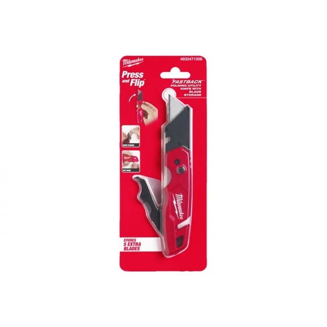 MILWAUKEE FASTBACK FLIP UT. KNIFE W BLADE STOR -  4932471358