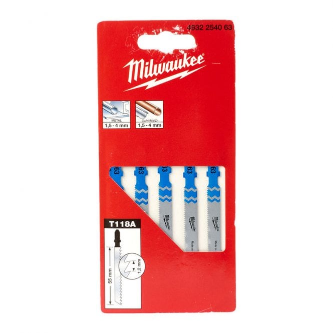 MILWAUKEE Jigsaw B. 55x1.2/T118A-5pc - 4932254063