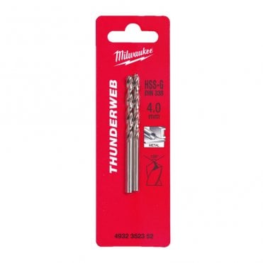 MILWAUKEE Metal Drill HSSG ThW D338 4.0mm-2pc - 4932352352