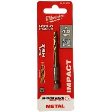 MILWAUKEE Metal Drill ShW HSSTiN 4.5mm-1pc - 4932352354