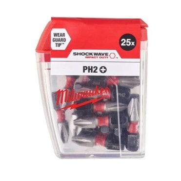 MILWAUKEE S/Bit ShW CD PH2 25mm-25pc - 4932472037